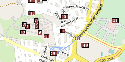 Stadtplan Lysikrates-Denkmal