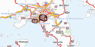 Stadtplan Ostküste Attikas Athen