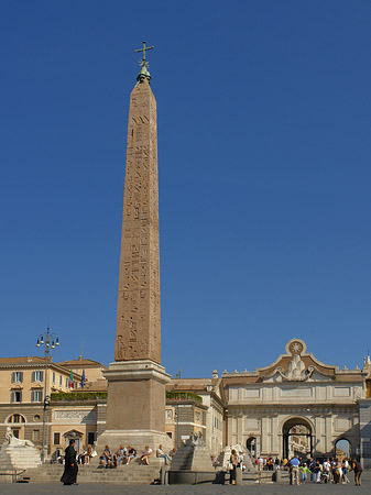 Foto Obelisk mit dem Porta del Popolo