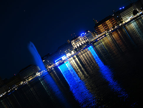 Foto Binnenalster bei Nacht