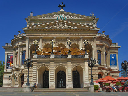 Alte Oper mit Schirmen