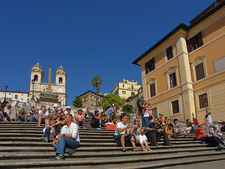 Foto Treppe mit Kirche - Rom